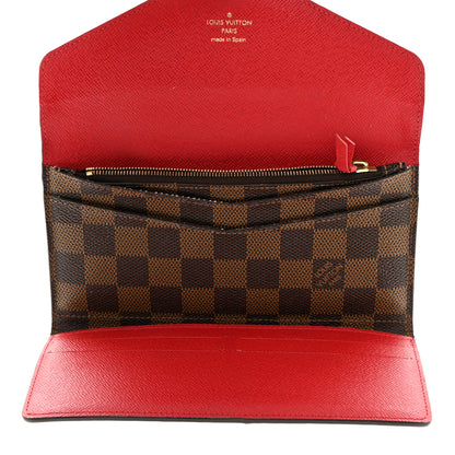 Louis Vuitton Damier Ebene Josephine Wallet Red 5 of 7