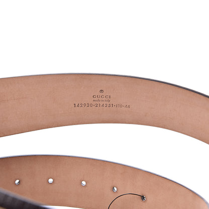 Gucci GG Supreme Monogram Niagara Lux Calfskin Interlocking G 40mm Belt 110 44 Beige Ebony Cocoa 5 of 5