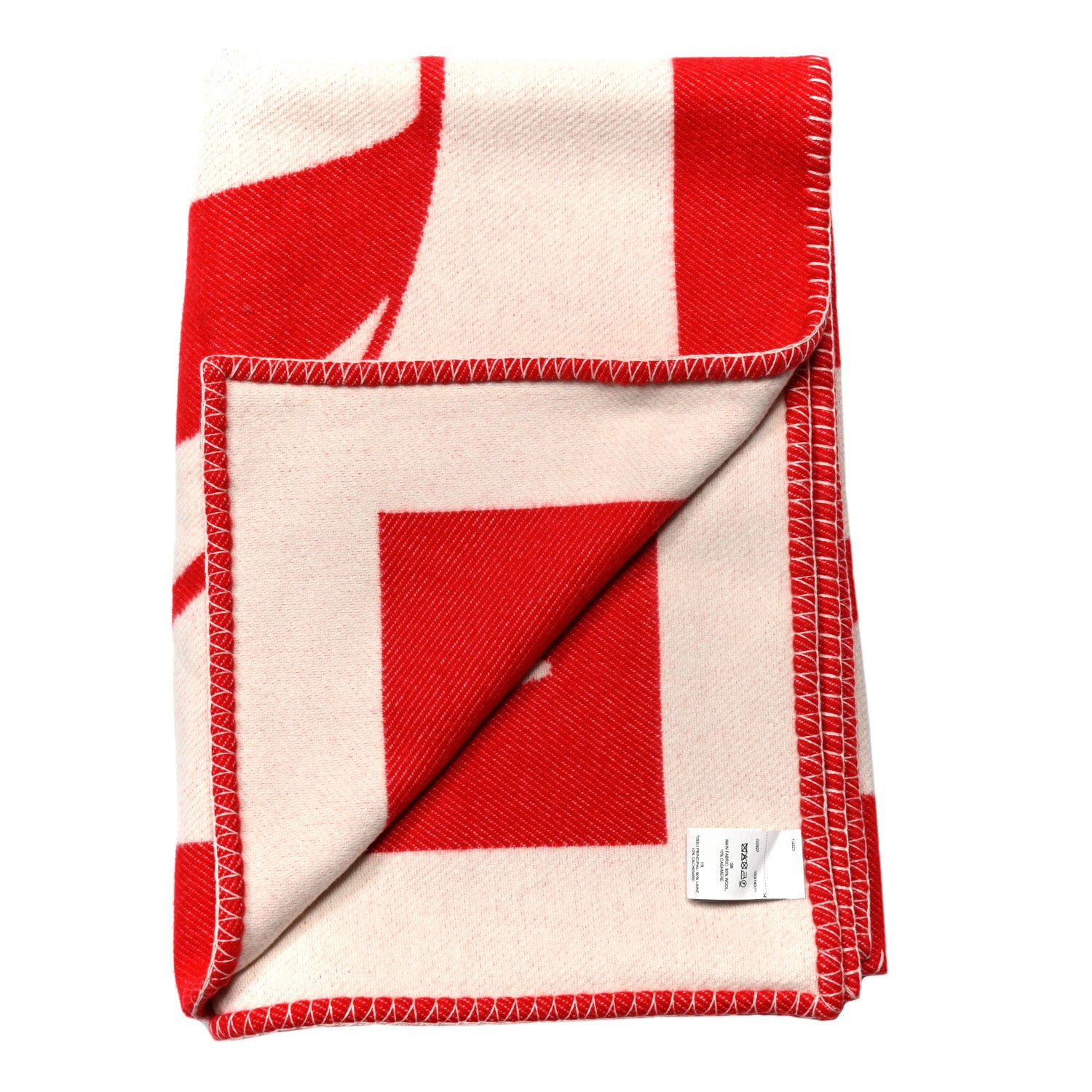 Louis Vuitton Wool Balloon Plaid Montgolf Blanket Red White 2 of 3