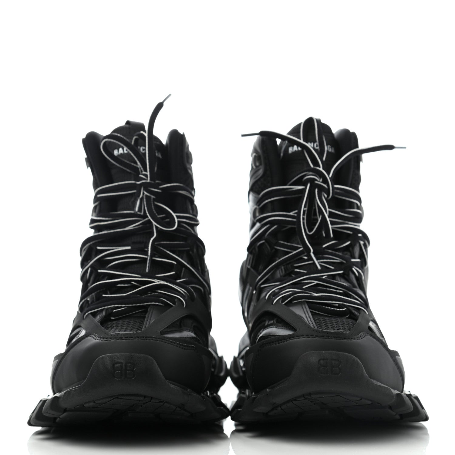 Balenciaga Mesh Nylon Mens Track Hike Sneakers 44 Black 2 of 9