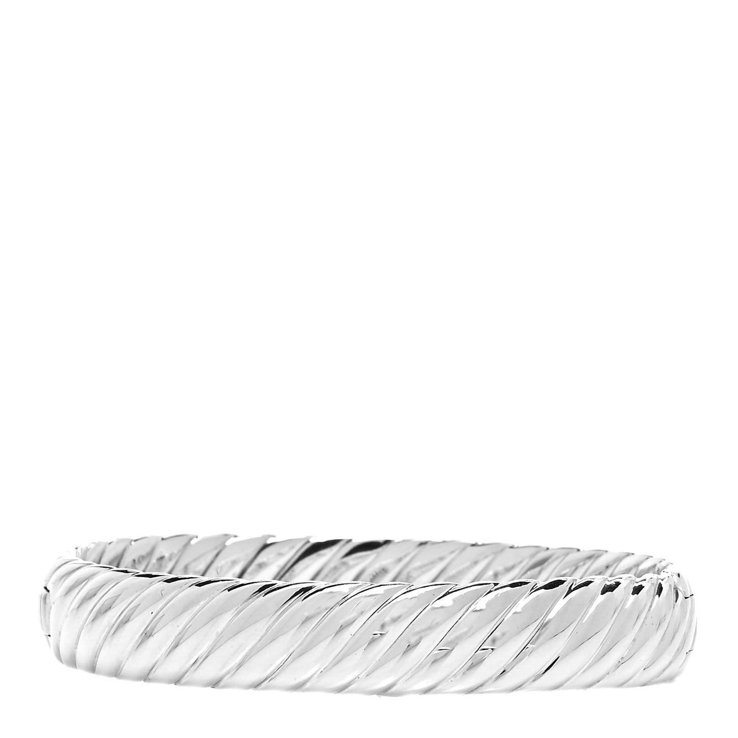 Sterling Silver 18K Yellow Gold Citrine Cable Bangle Bracelet
