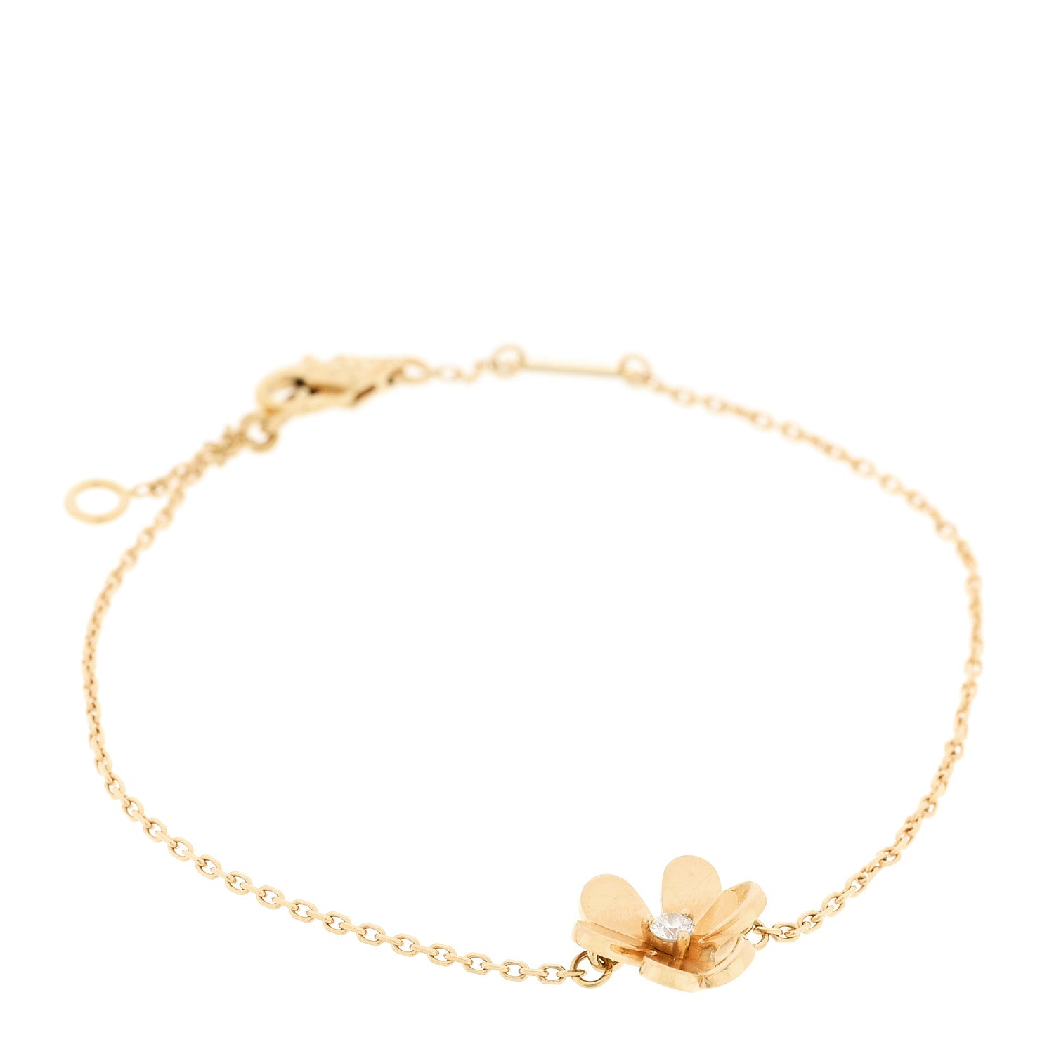 Van Cleef & Arpels 18K Yellow Gold Diamond Mini Frivole Bracelet 1 of 5