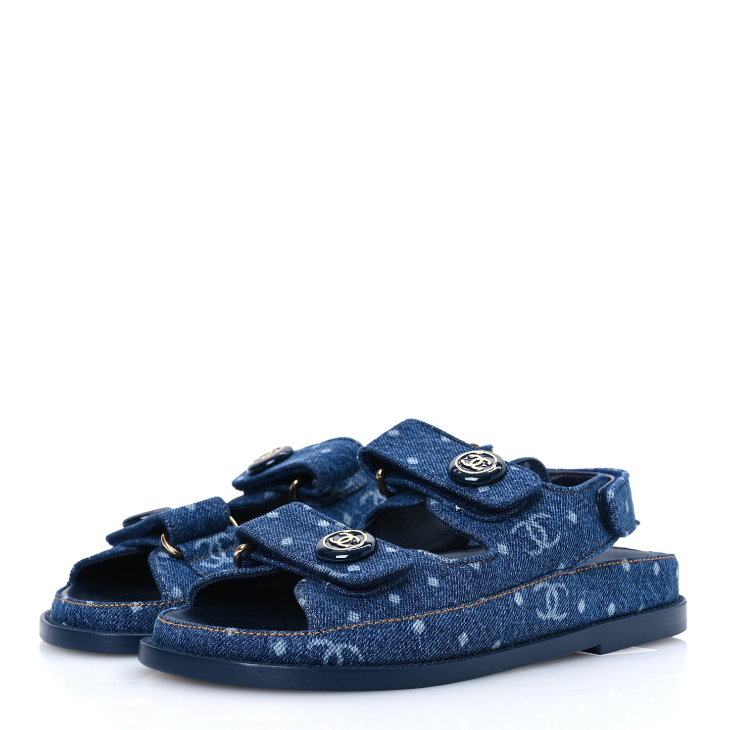 Denim CC Dad Sandals 35 Dark Blue