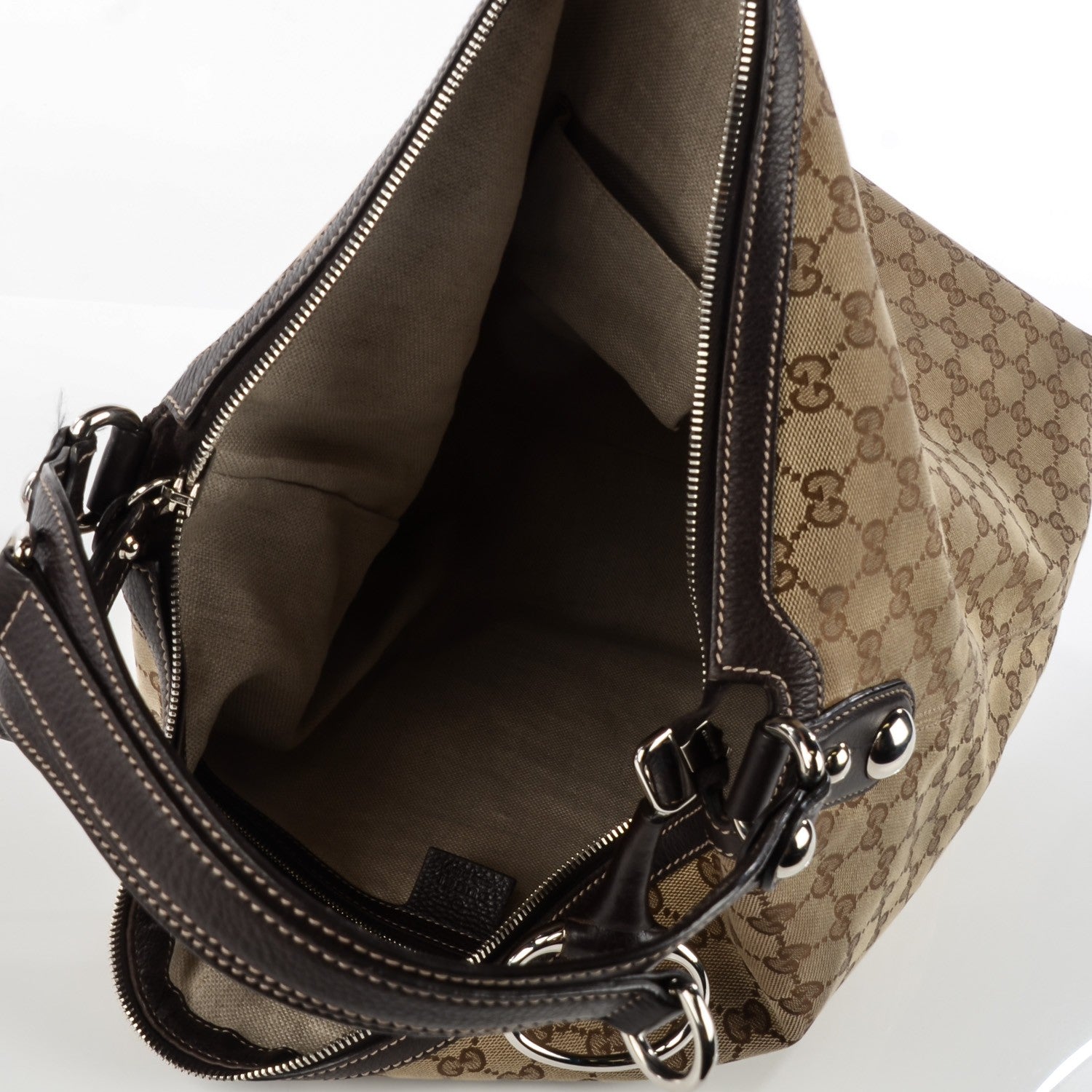 Gucci Monogram Icon Bit Large Hobo Dark Brown 5 of 7