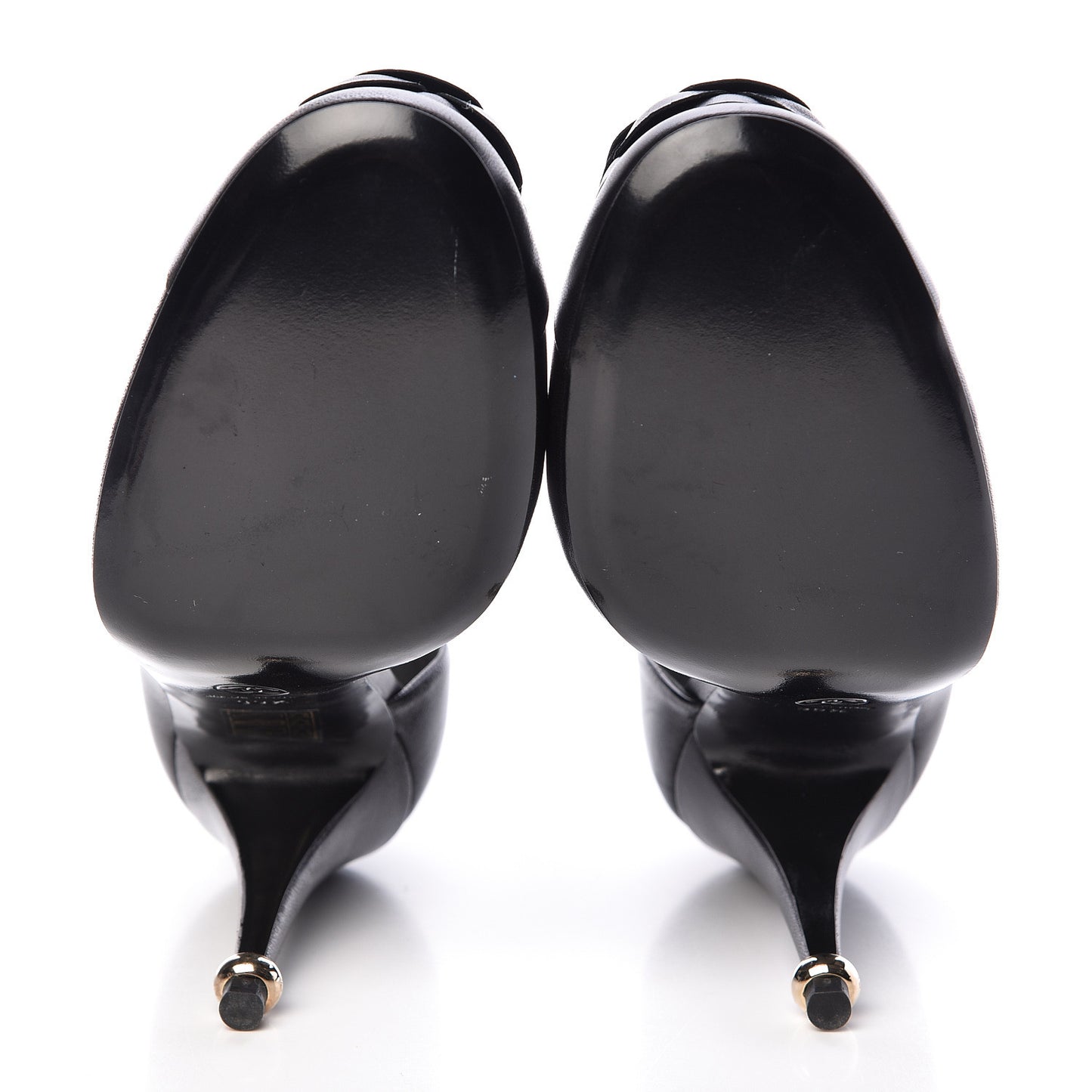 Lambskin Camellia Pumps 39.5 Black