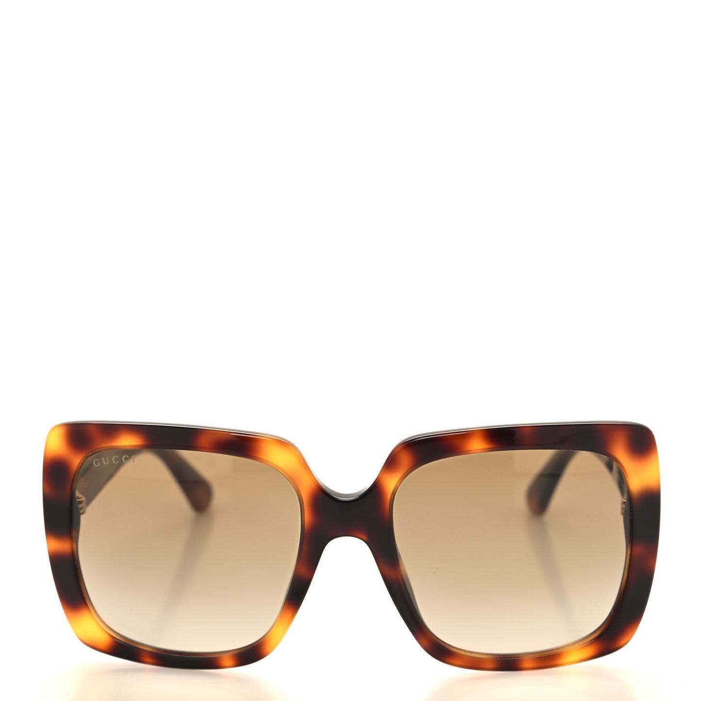 Acetate Square Frame Crystal Sunglasses GG 0418S Tortoiseshell