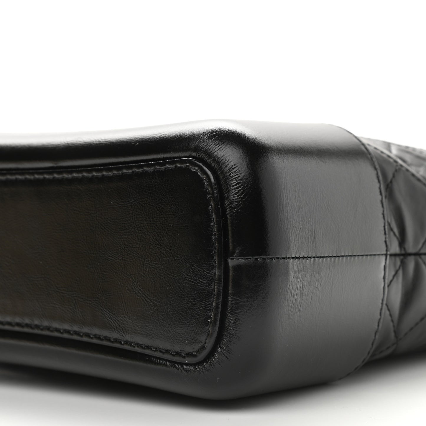 Aged Calfskin Quilted Medium Gabrielle Hobo Black