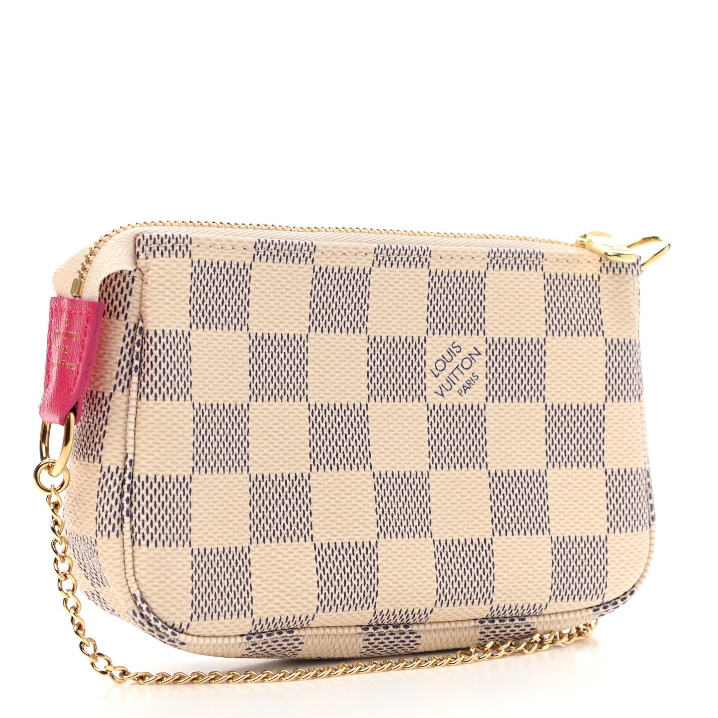 Damier Azur 2021 Christmas Animation Hollywood Mini Pochette Accessories Fuchsia