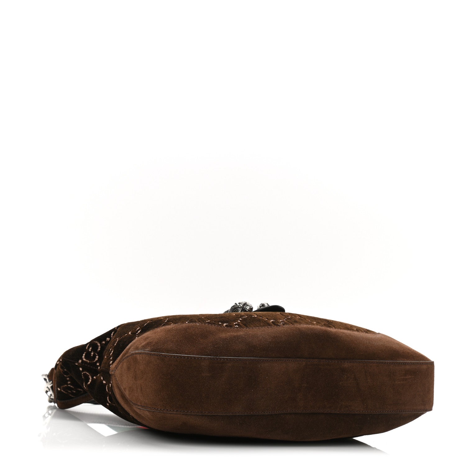 Gucci Velvet GG Monogram Web Medium Dionysus Hobo Brown 4 of 10