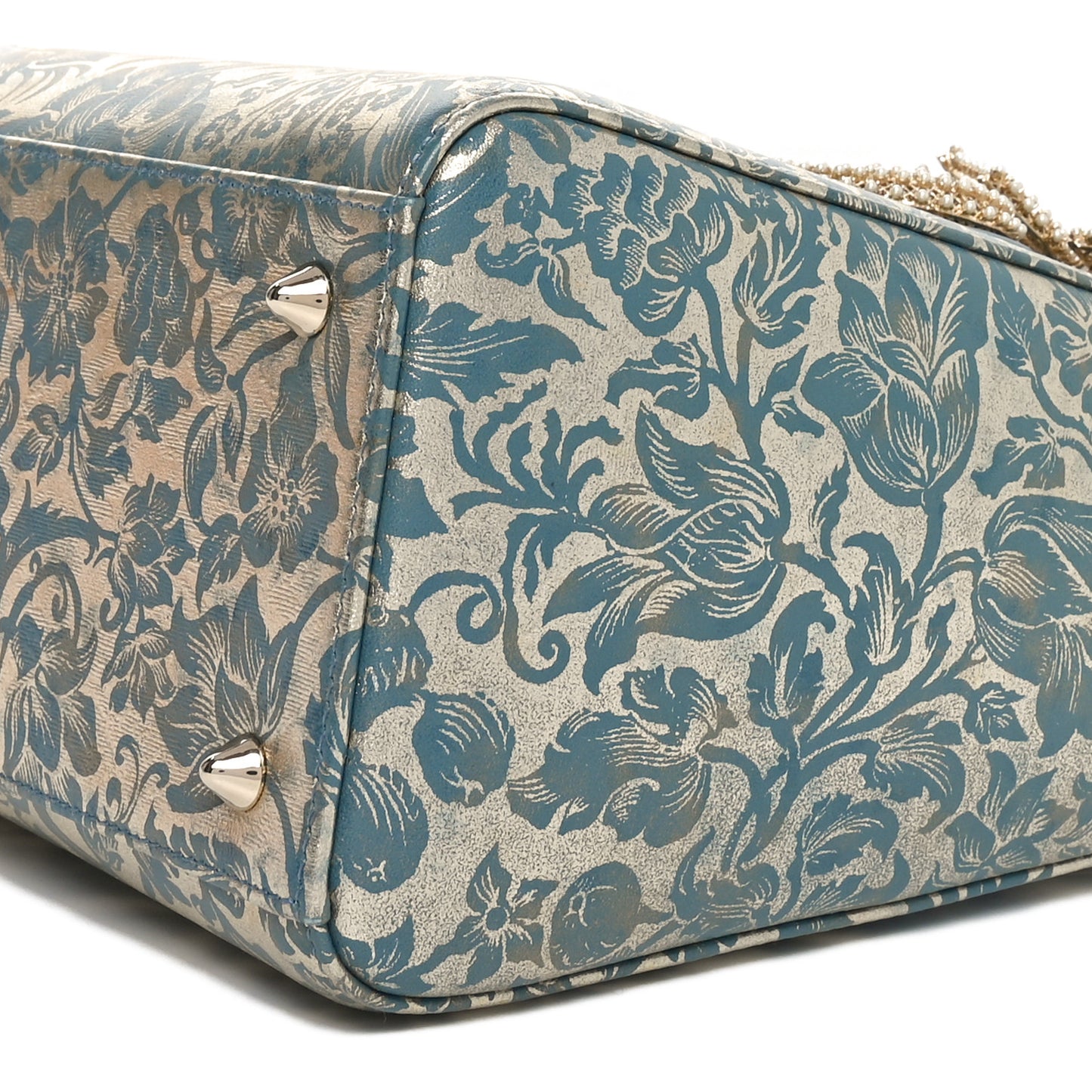 Metallic Calfskin Medium Brocart Lady Dior Multicolor