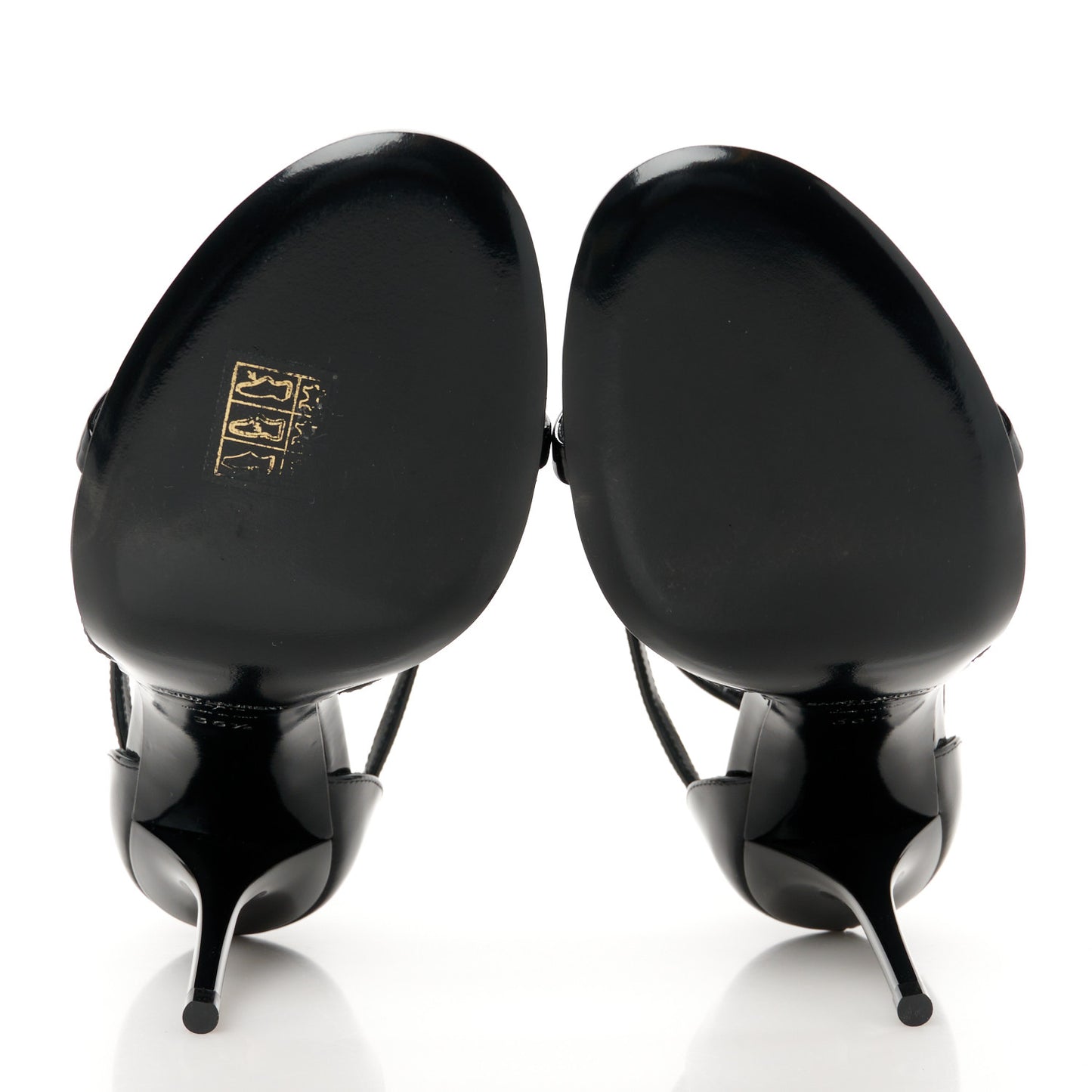 Patent Cassandra 100 Ankle Strap Sandals 36.5 Black