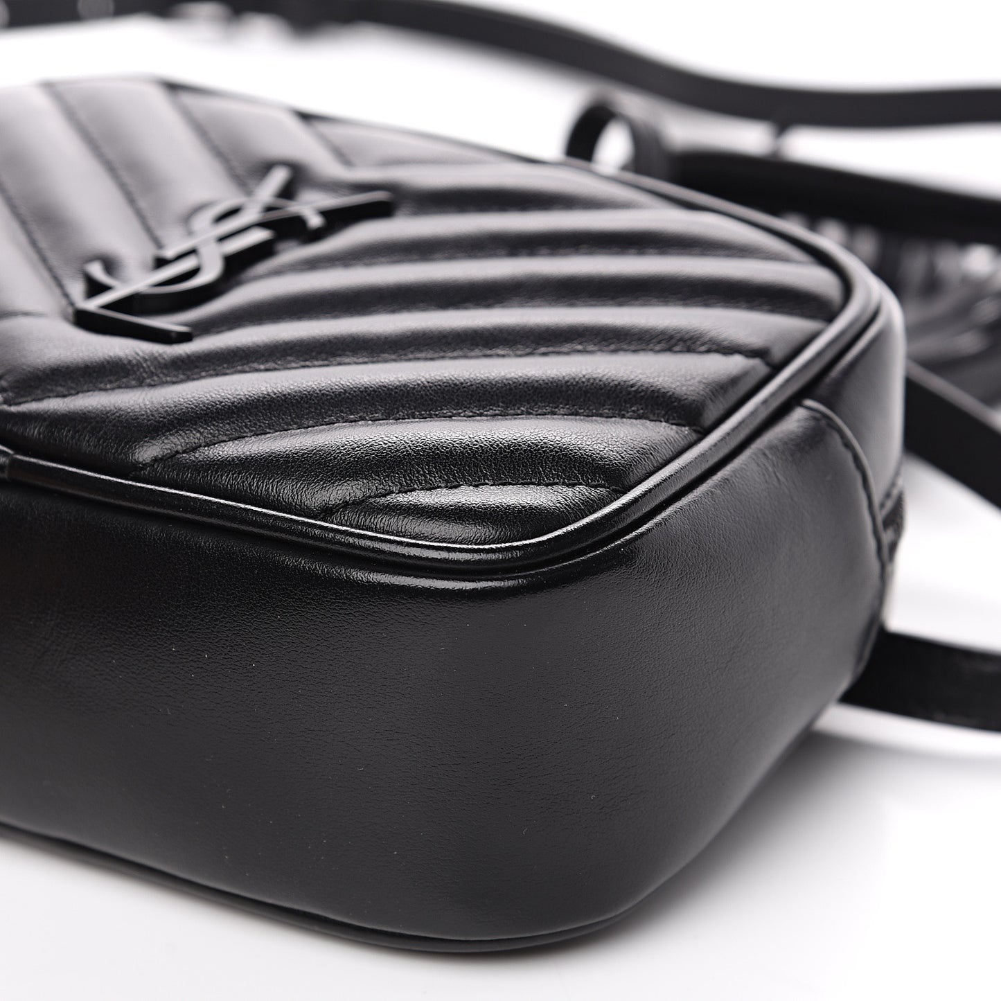 Calfskin Matelasse Monogram Lou Belt Bag Black