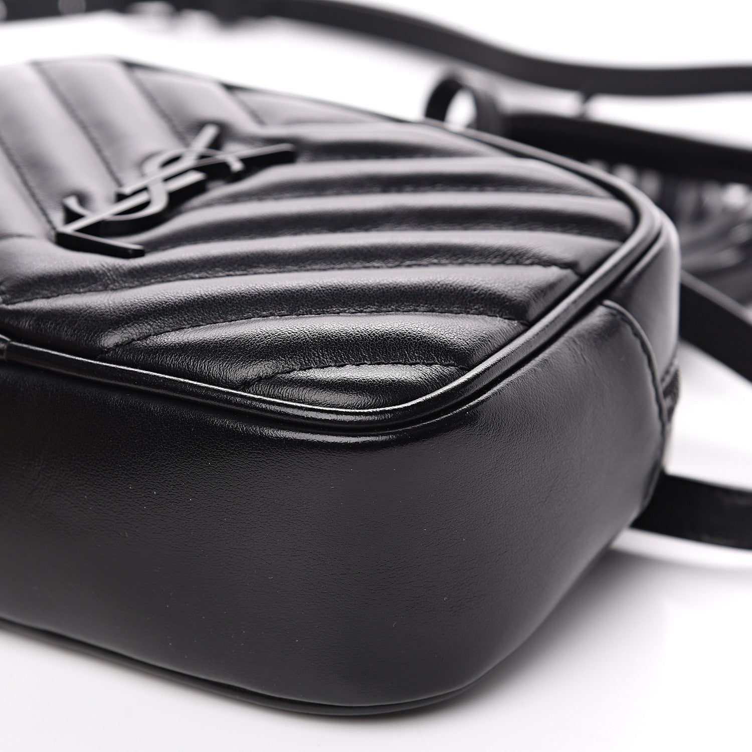 Saint Laurent Calfskin Matelasse Monogram Lou Belt Bag Black 8 of 8