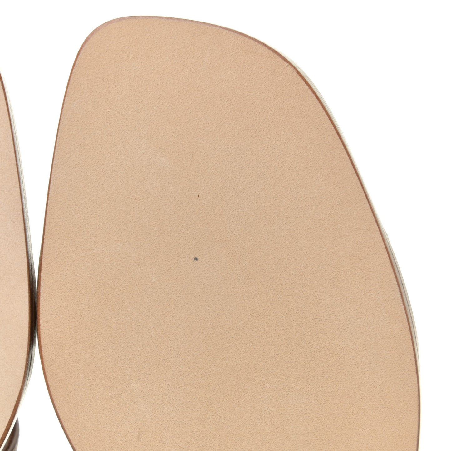 Box Calfskin Oran Sandals 38.5 Gold