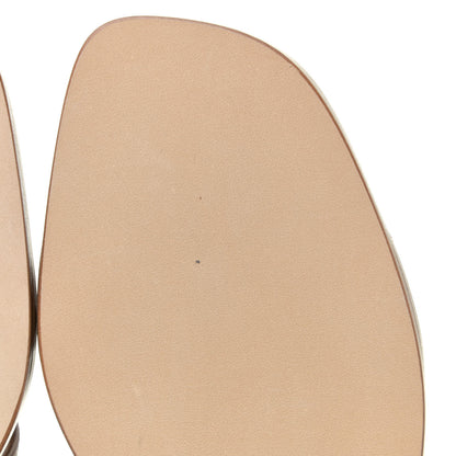 Hermes Box Calfskin Oran Sandals 38.5 Gold 7 of 12