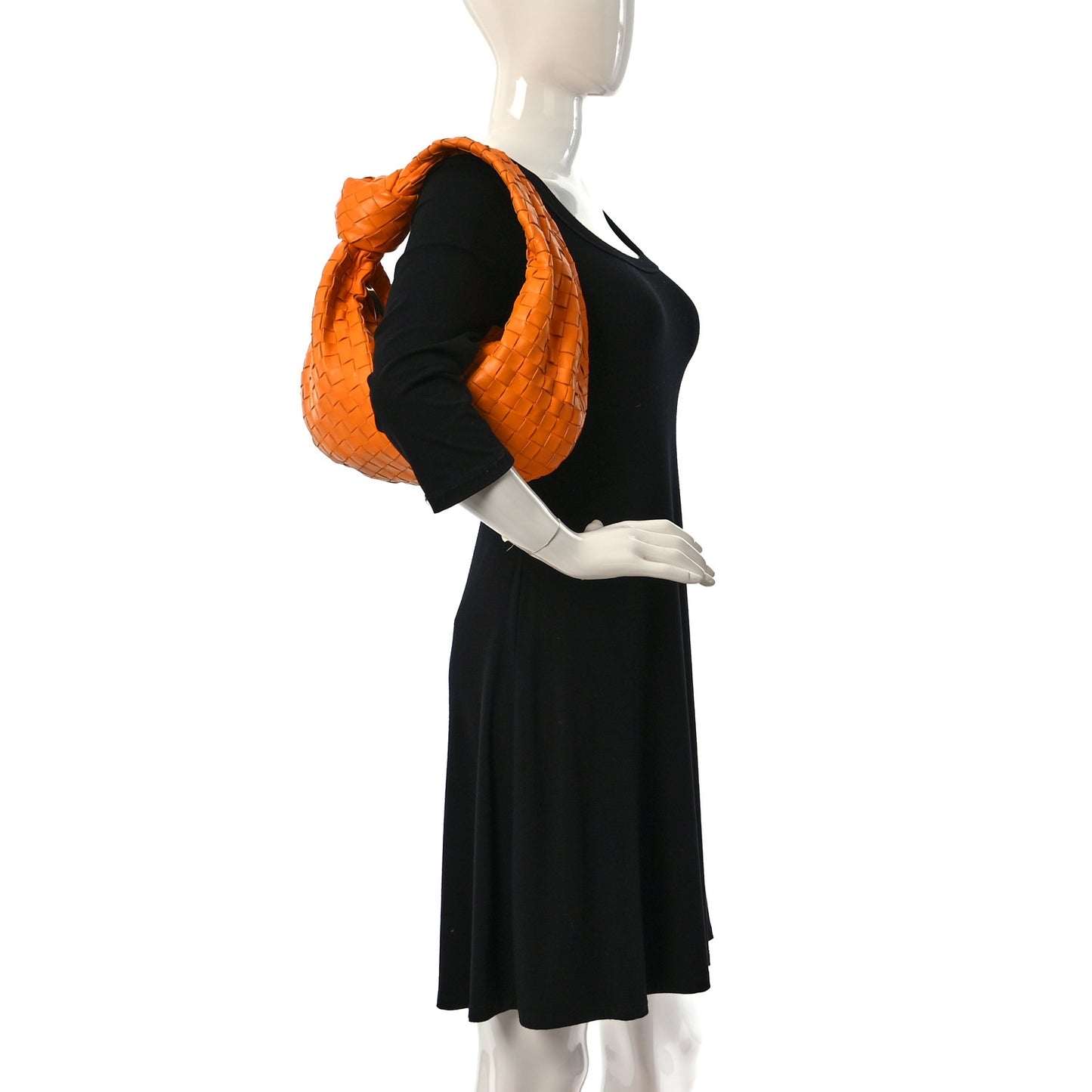 Nappa Intrecciato Teen Jodie Hobo Orange