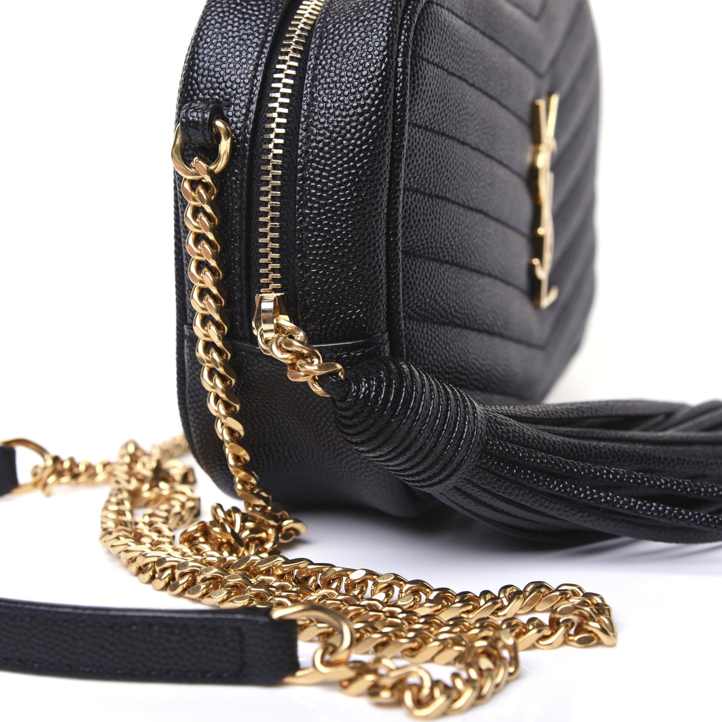 Grain De Poudre Matelasse Monogram Mini Lou Camera Bag Black
