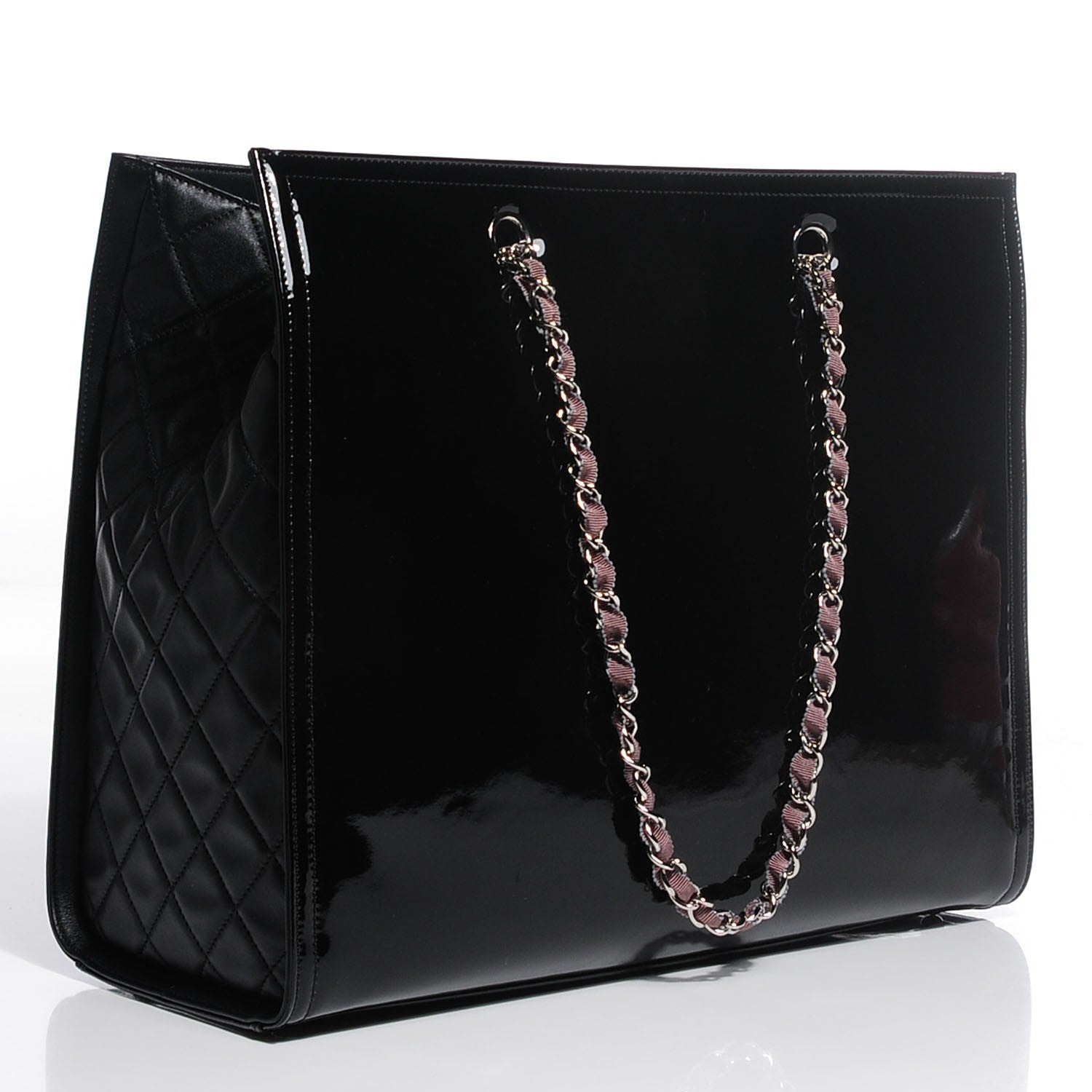 Chanel Vinyl Lipstick Tote Black 3 of 8