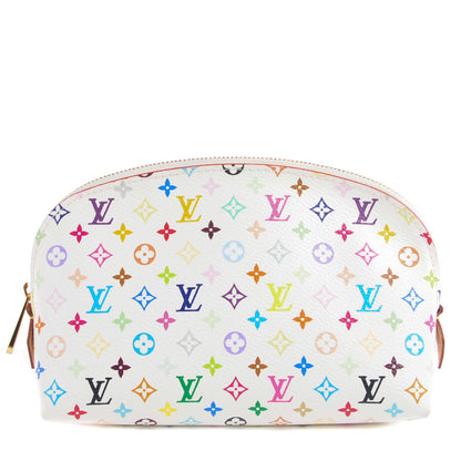 Louis Vuitton Monogram Multicolor Cosmetic Pouch White Litchi 1 of 7