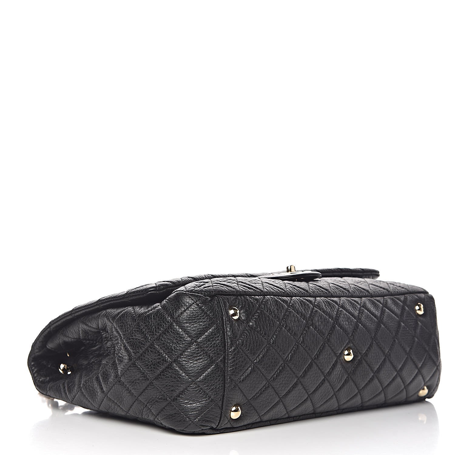 Chanel Calfskin Quilted XXL Travel Flap Bag Black 4 of 10