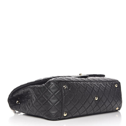 Chanel Calfskin Quilted XXL Travel Flap Bag Black 4 of 10