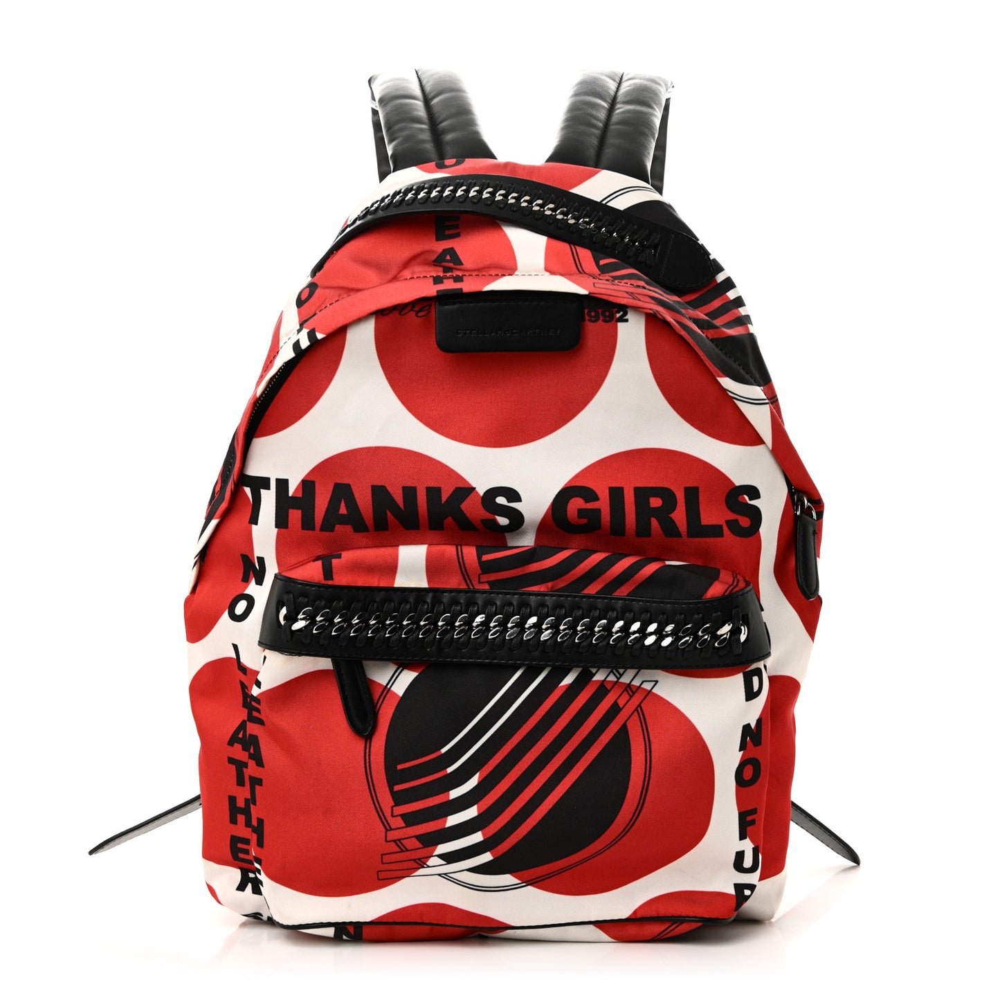 Nylon Eco Alter Nappa Thanks Girl Backpack Red White Black