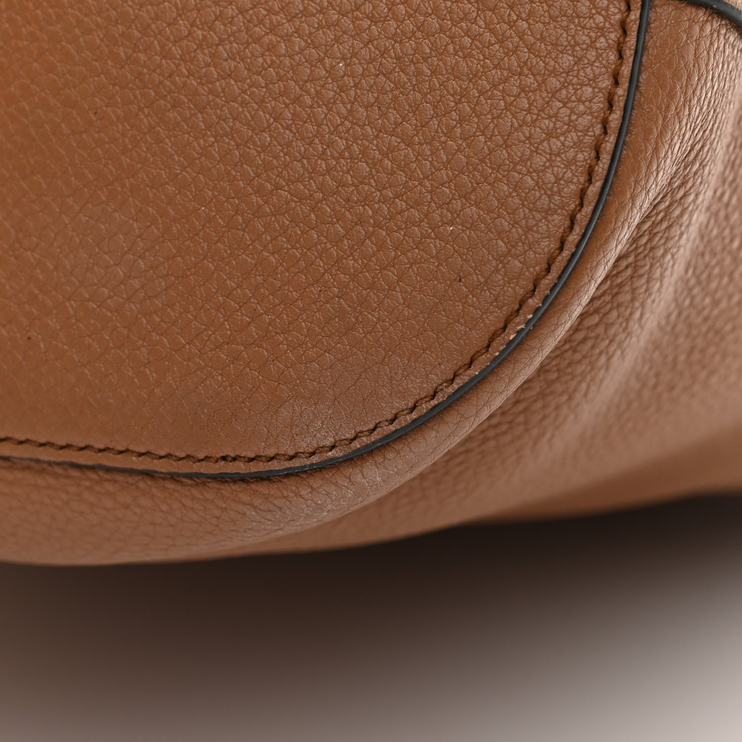 Prada Vitello Phenix Embossed Logo Shoulder Bag Brown 10 of 10