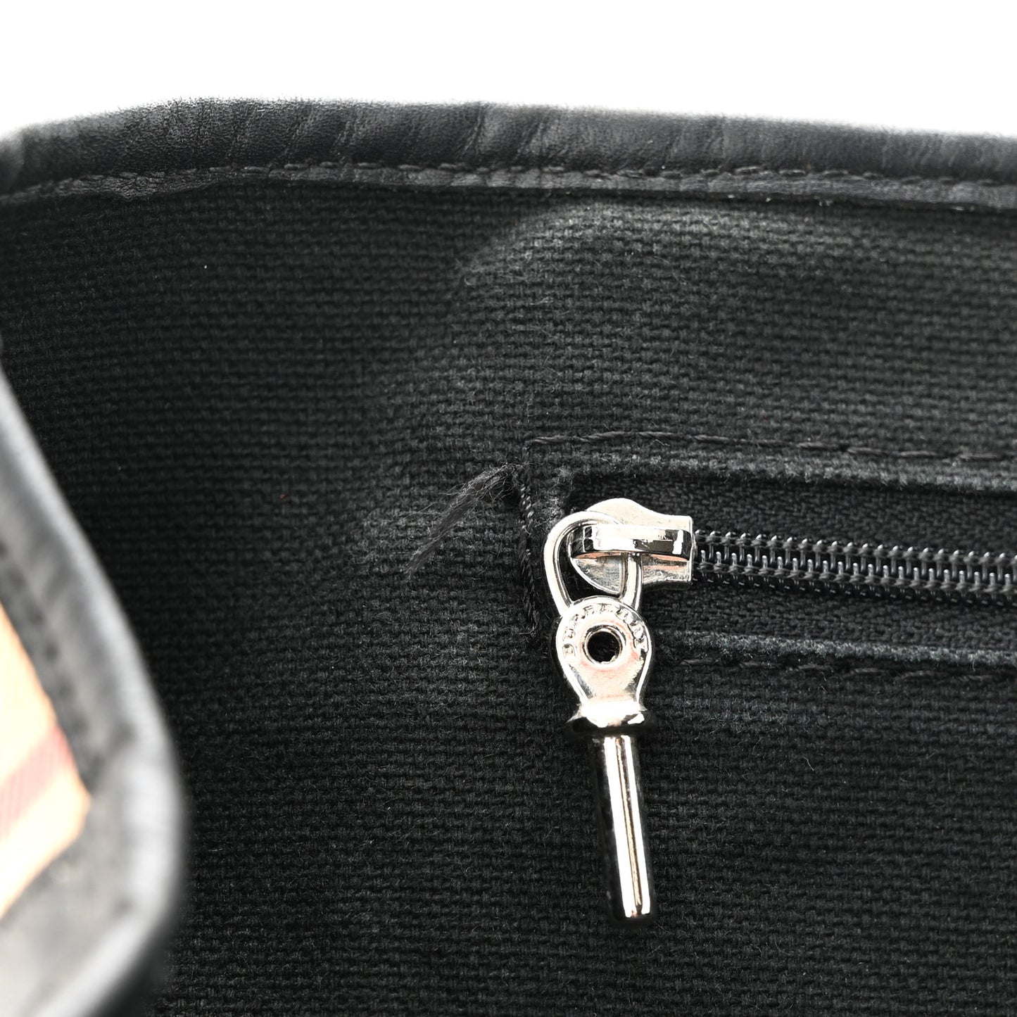 House Check Buckle Tote Black