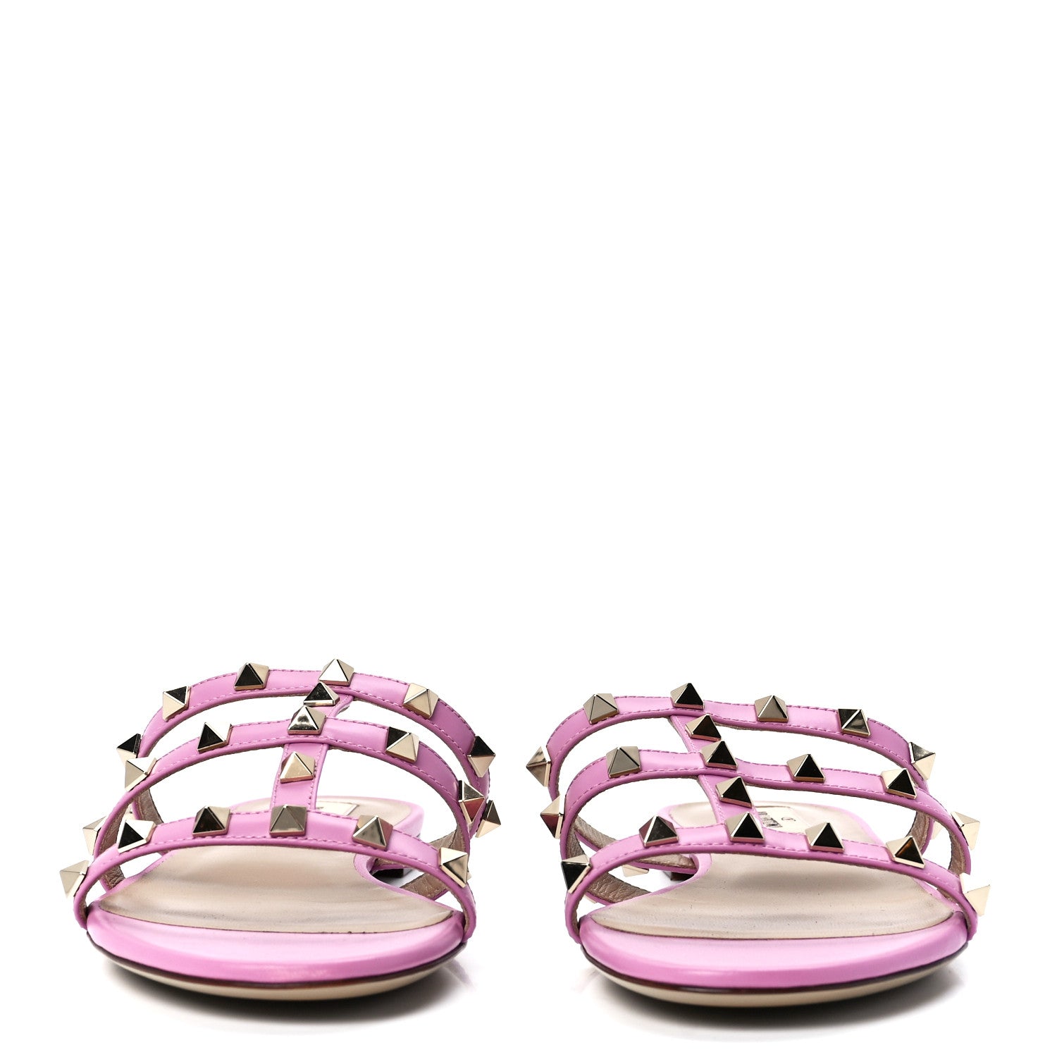 Valentino Garavani Nappa Rockstud Caged Flat Slide Sandals 38.5 Giacinto 2 of 8