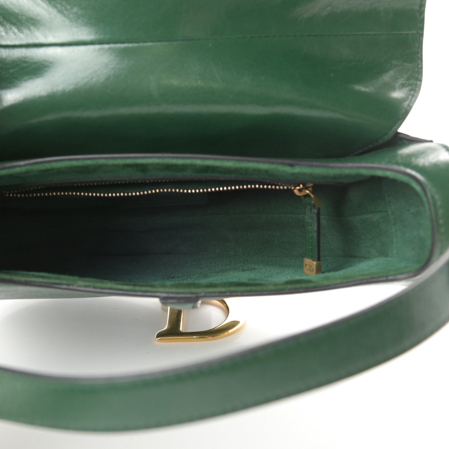 Calfskin Saddle Bag Green