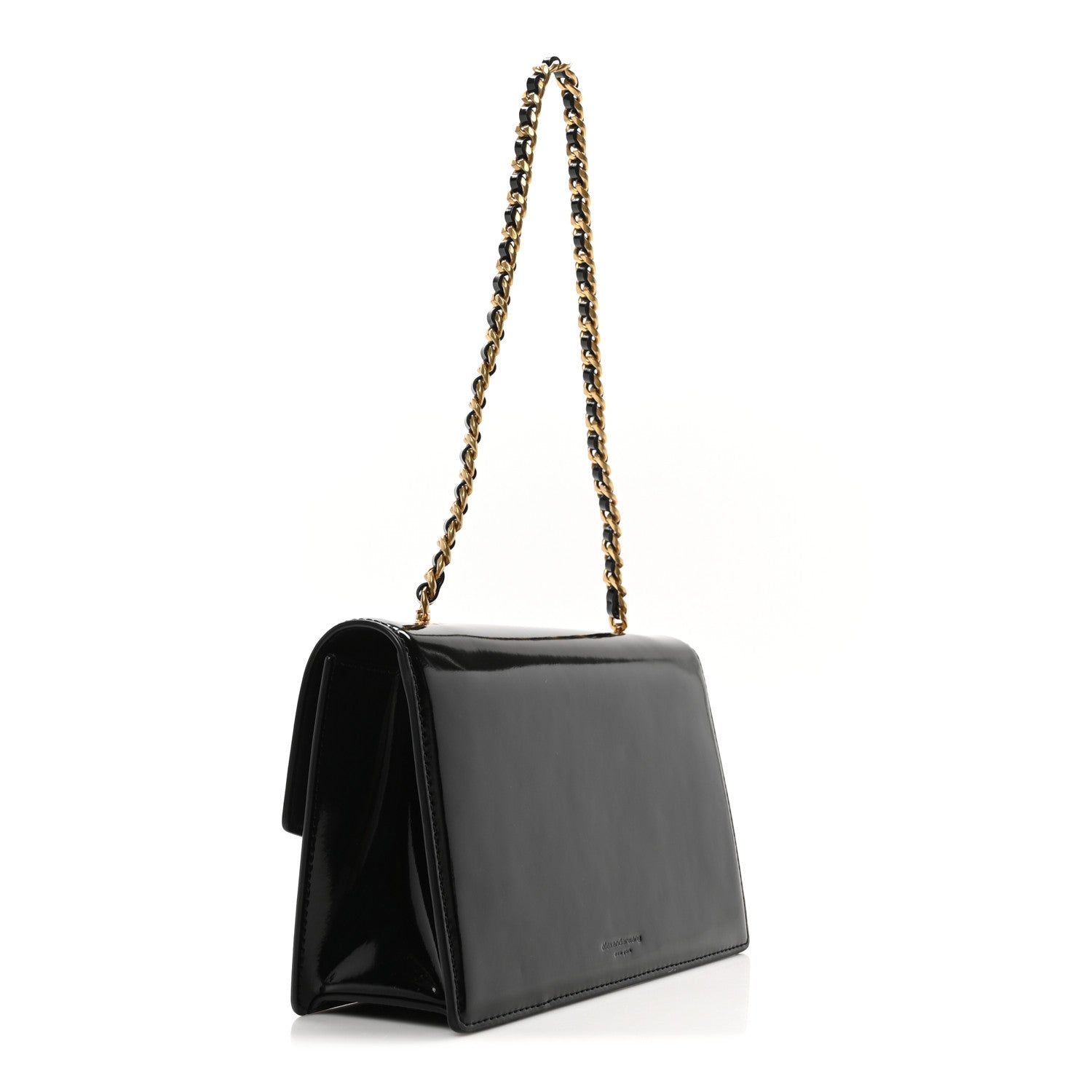 Alexander Wang Patent Small Legacy Chain Shoulder Bag Black 3 of 9