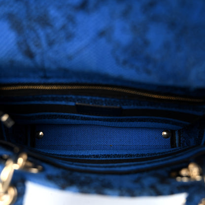 Christian Dior Canvas Toile de Jouy Zodiac Embroidered Medium Lady D-Lite Blue 5 of 11