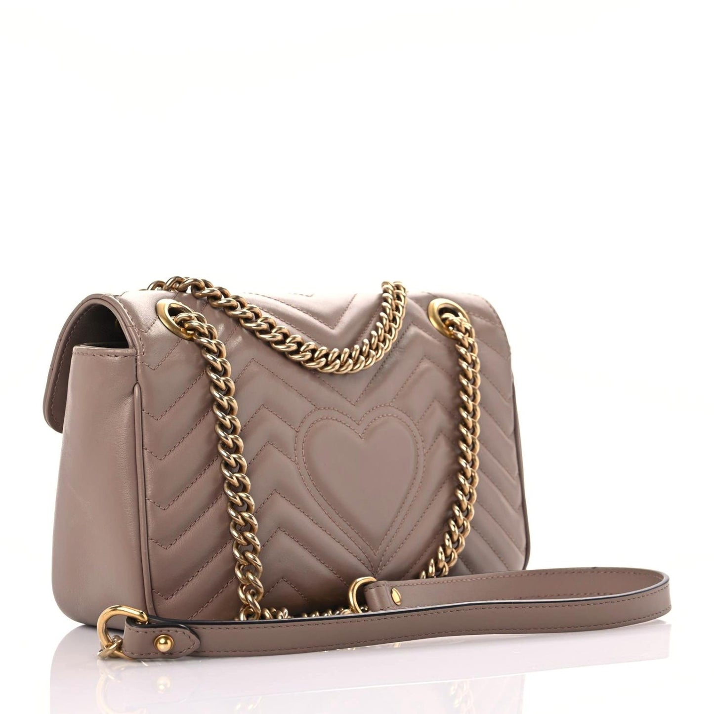 Calfskin Matelasse Small GG Marmont Shoulder Bag Porcelain Rose