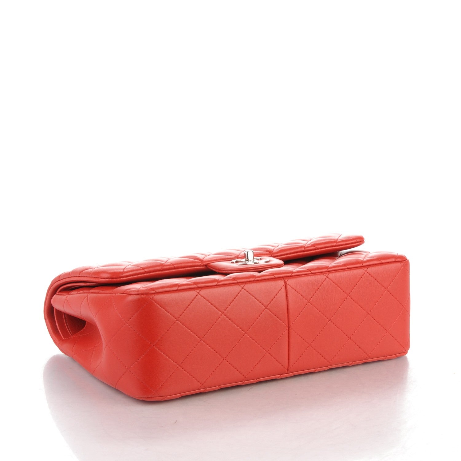 Chanel Lambskin Quilted Jumbo Double Flap Red 4 of 7