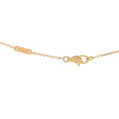 Van Cleef & Arpels 18K Yellow Gold Mother of Pearl Sweet Alhambra Pendant Necklace 3 of 4