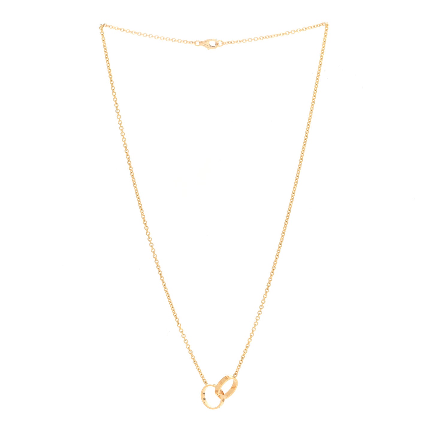 18K Yellow Gold Interlocking LOVE Necklace