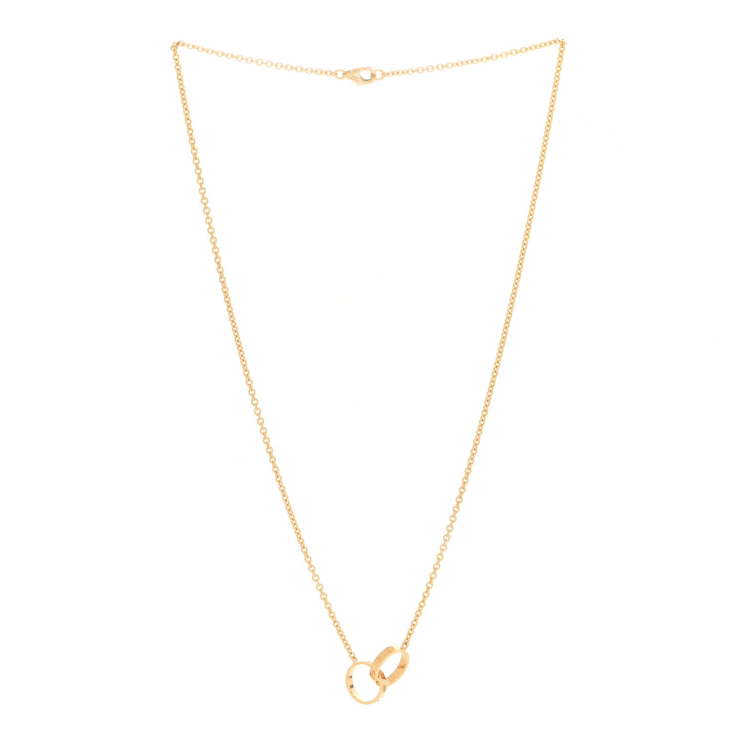Cartier 18K Yellow Gold Interlocking LOVE Necklace 3 of 6