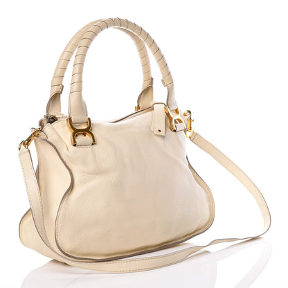 Chloe Calfskin Medium Marcie Satchel Cream 4 of 18