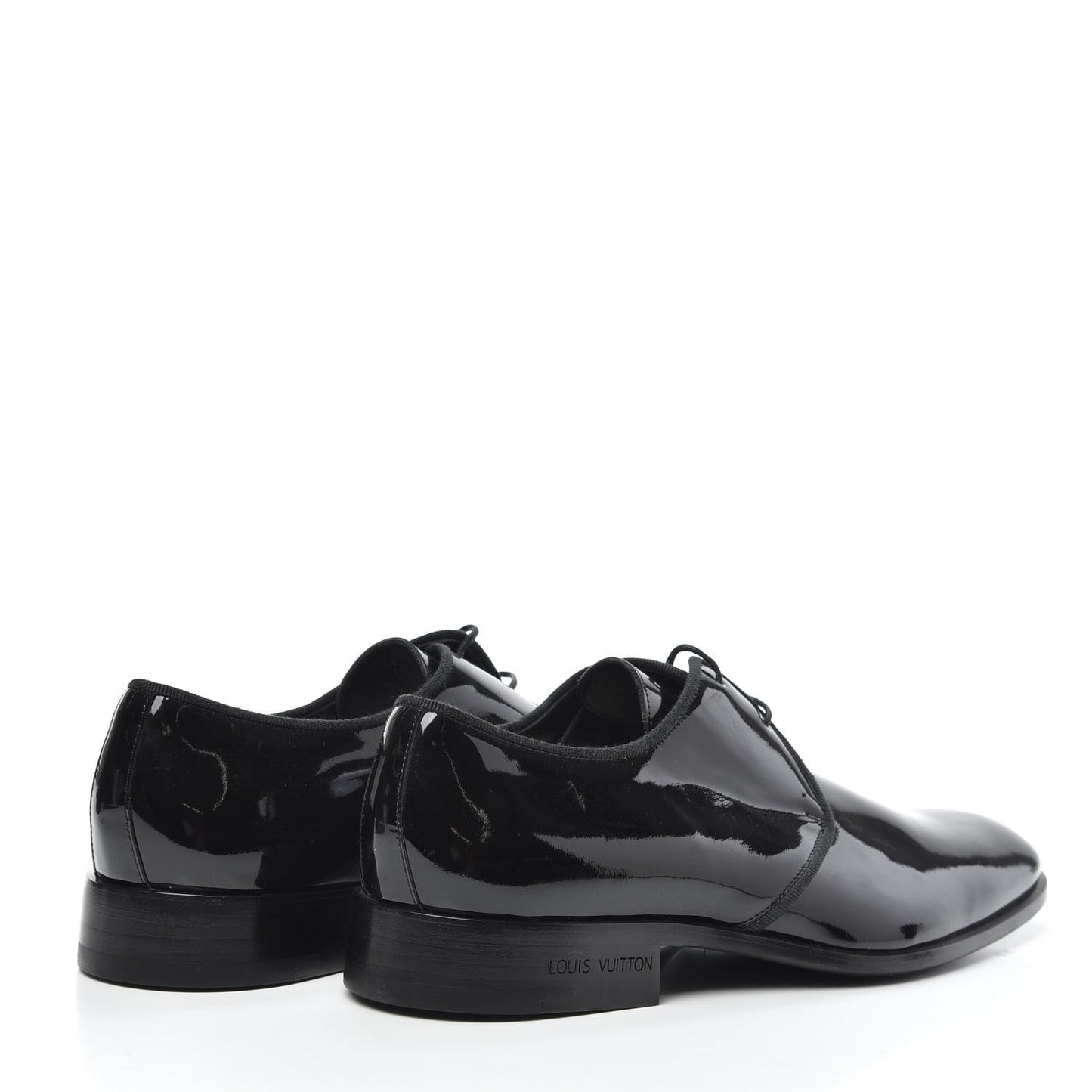Patent Mens Lace Up Shoes 8 Black