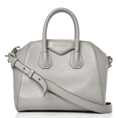 Givenchy Sugar Goatskin Mini Antigona Pearl Grey 1 of 13