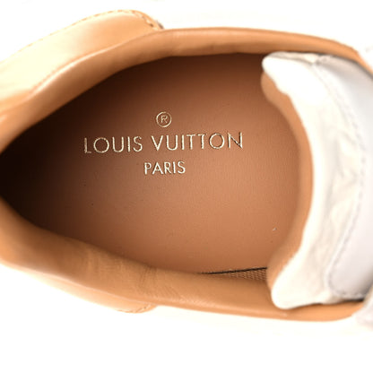 Louis Vuitton Grained Calfskin Embossed Monogram Mens Beverly Hills Sneakers 7 White 7 of 10