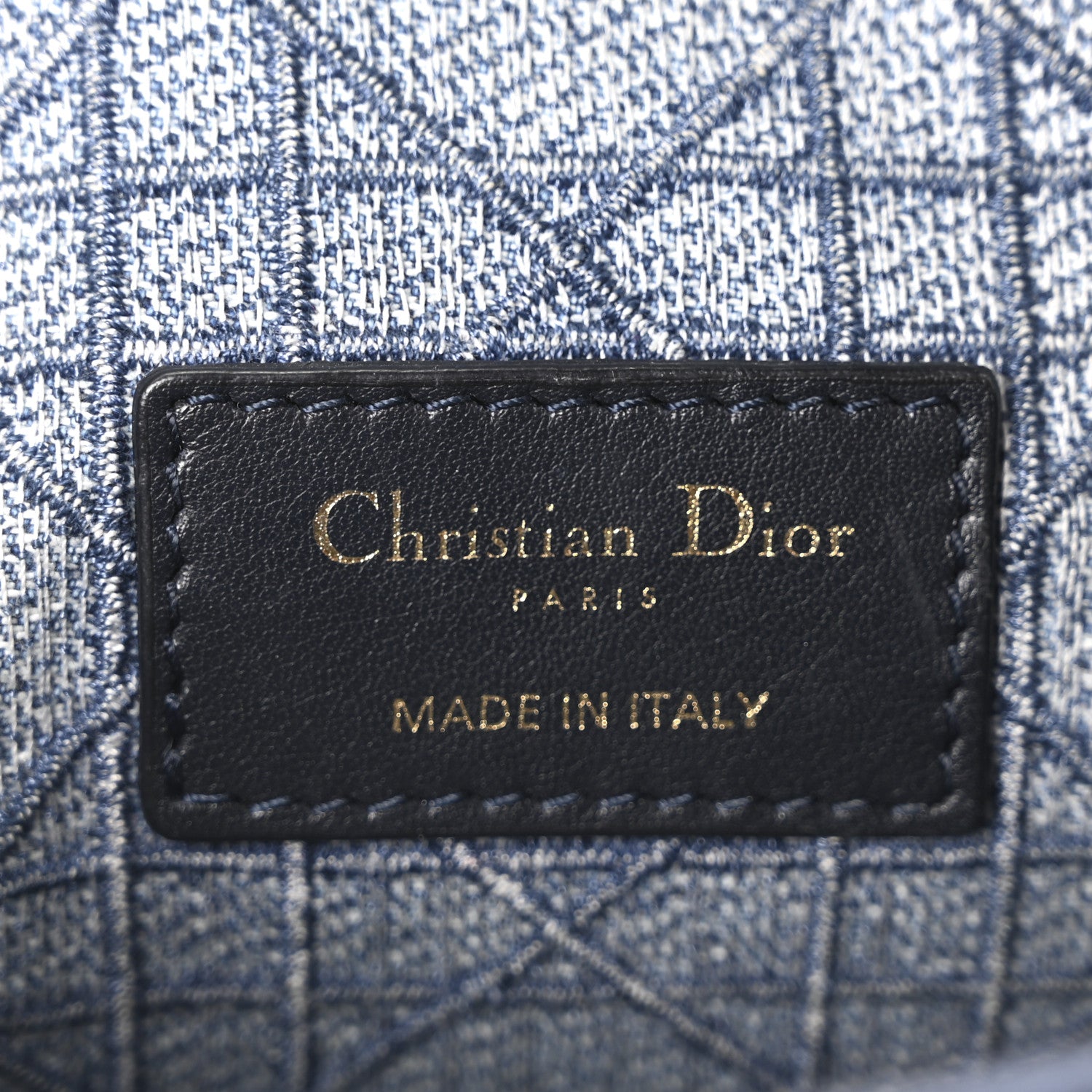 Christian Dior Denim Cannage Small Caro Bag Blue 6 of 9