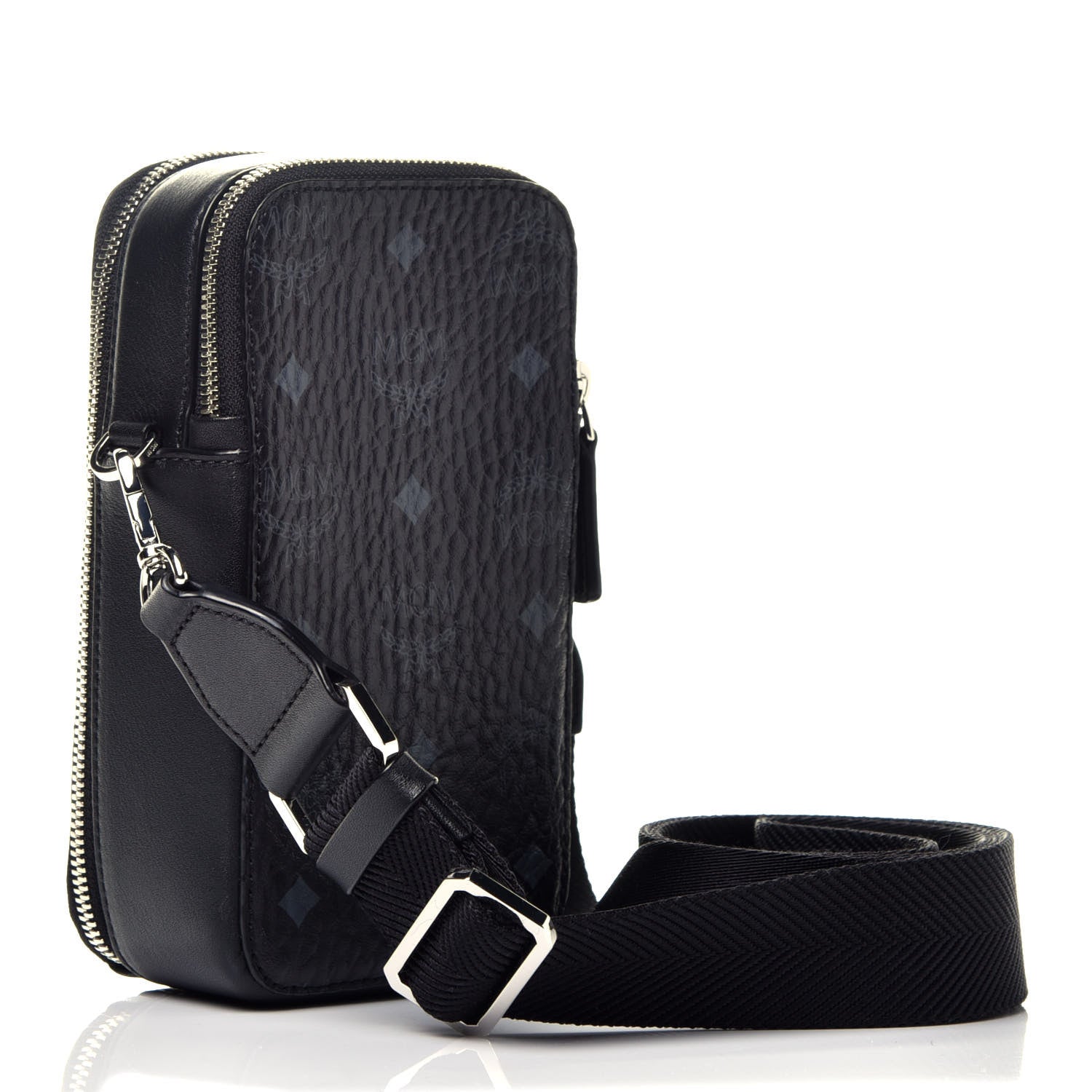 MCM Visetos Crossbody Pouch Black 3 of 8