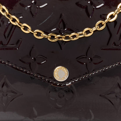 Louis Vuitton Vernis Pochette Felicie Chain Wallet Amarante 8 of 12