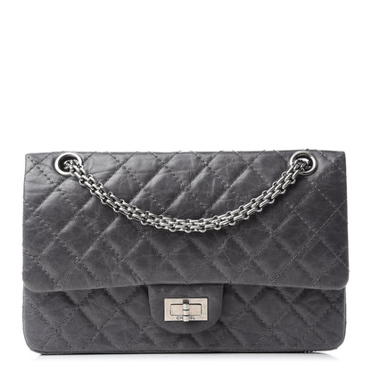 Chanel Aged Calfskin Quilted 50th Anniversary 2.55 Reissue 225 Flap Grey 1 of 12