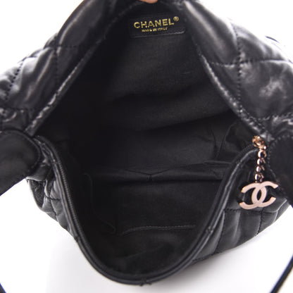 Chanel Lambskin Quilted Cloudy Bundle Hobo Black 5 of 11