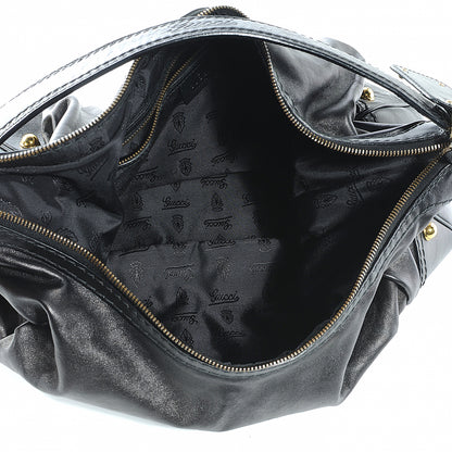 Gucci Leather Medium Jockey Hobo Black 5 of 9