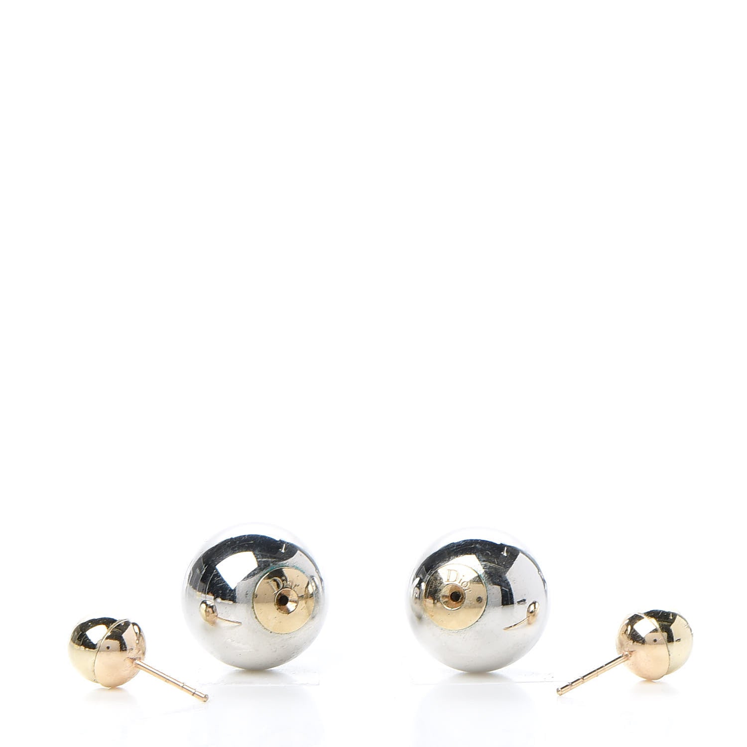 Christian Dior Mise En Dior Tribal Earrings Gold Silver 3 of 5