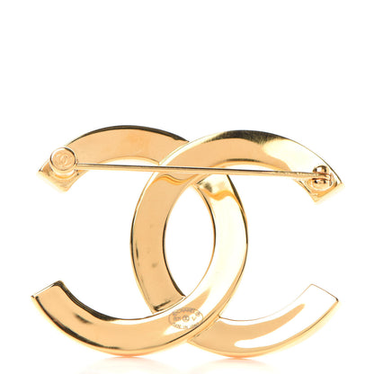 Chanel Metal Paris Button CC Large Brooch Gold 3 of 4