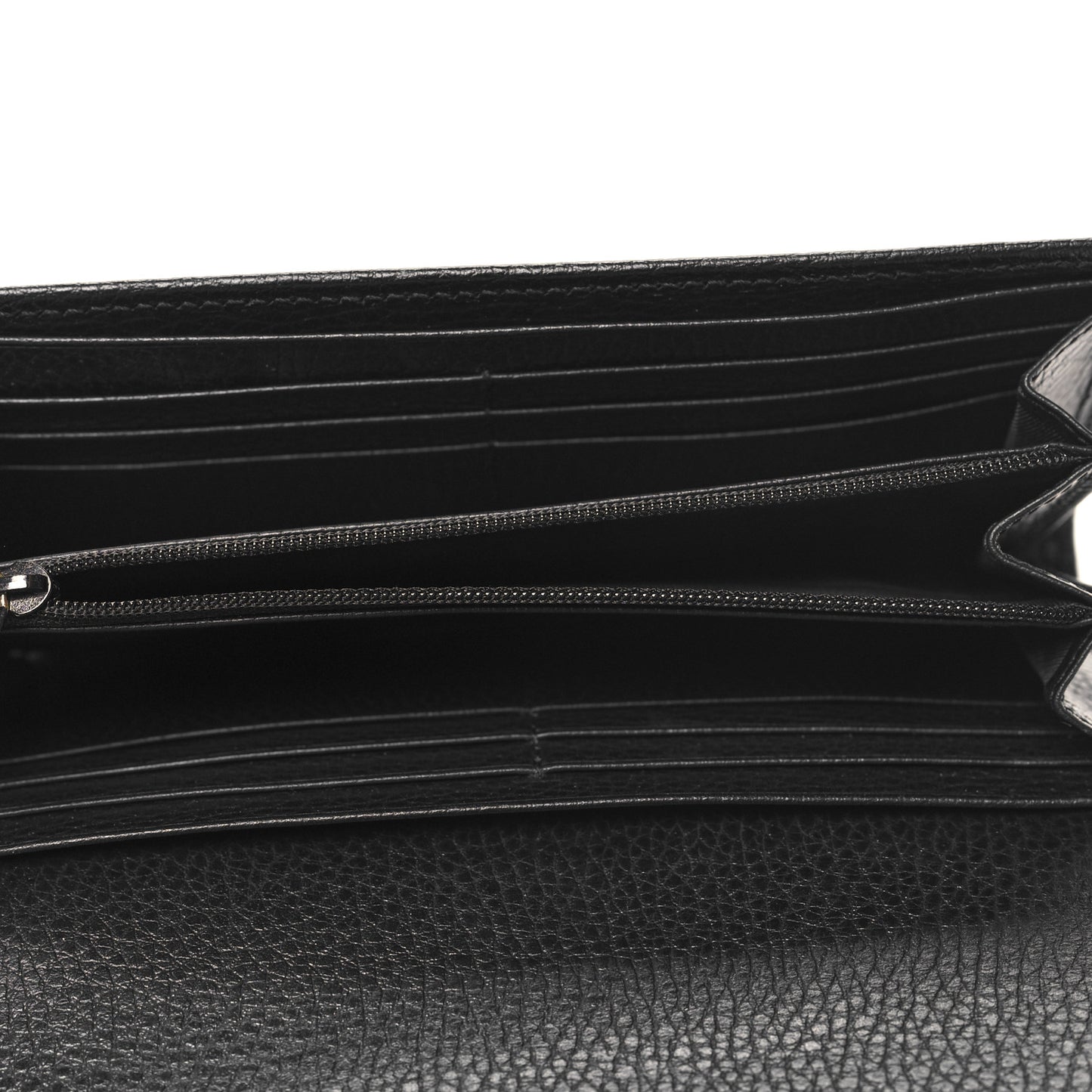 Dollar Calfskin GG Marmont Continental Wallet Black